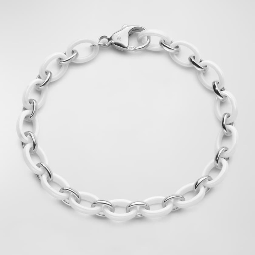 Monica Rich Kosann - Audrey White Ceramic Link Bracelet